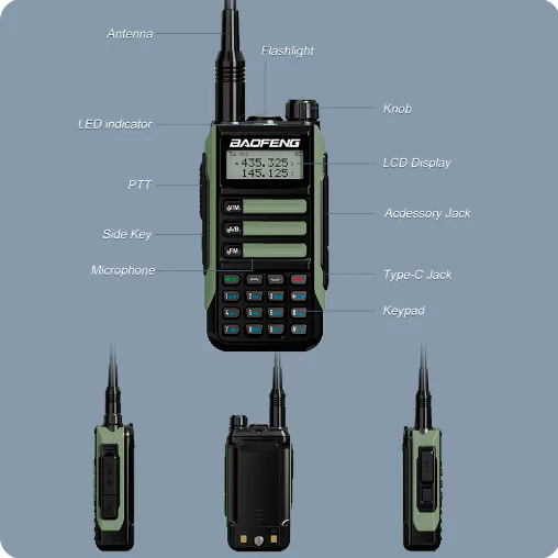 Рація Baofeng, Радіостанція портативна, дводіапазонна Баофенг. Аналог кваншенг, ретевіс